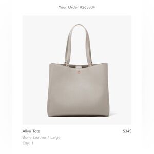 Dagne Dover Allyn Tote - Bone Leather / Large